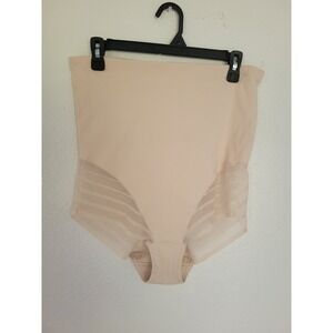Curveez Nude High Waisted Tummy Control Shapewear Brief‎ Mesh 2XL Womens #12